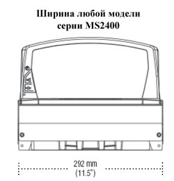 Ширина сканеров штрих-кода Metrologic MS2400